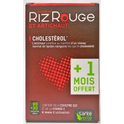 Santé Verte - Riz Rouge . Cholestérol (90 + 30 comprimés offerts)