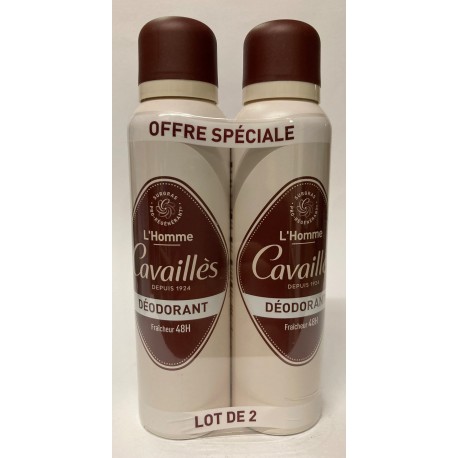 Rogé Cavaillès - Déodorant L'Homme Fraîcheur 48H (Lot de 2 Sprays)