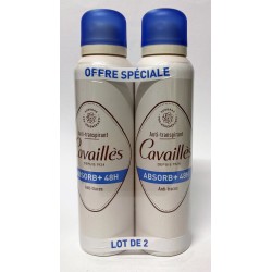 Rogé Cavaillès - Déodorant Anti-transpirant Absorb+ 48H Anti-traces (Lot de 2 sprays)