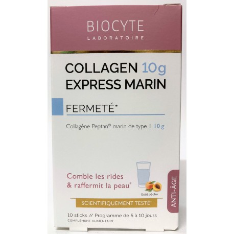 Biocyte - COLLAGEN 10 g EXPRESS MARIN . Fermeté Anti-âge (10 sticks)