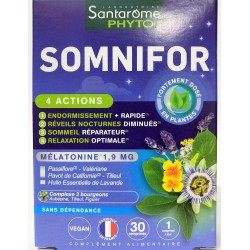 Santarome - SOMNIFOR 4 actions Mélatonine 1,9 mg (30 comprimés)