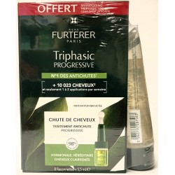 René Furterer - Triphasic Progressive . Chute de cheveux + Shampooing offert (8 flaconnettes x 5,5 ml)