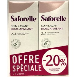 Saforelle - Soin lavant doux apaisant 2 en 1 Inconfort intime & quotidien (2x250 ml)