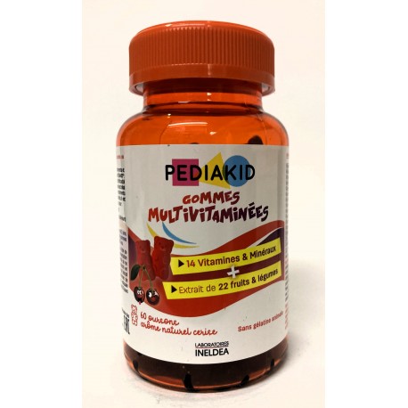 INELDEA - PEDIAKID Gommes Multivitaminées (60 oursons)