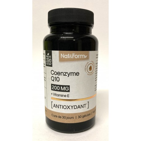 Nat&Form - Coenzyme Q10 (200MG) . Antioxydant (30 gélules)
