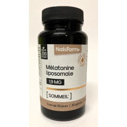 Nat&Form - Mélatonine liposomale 1,9 MG . Sommeil (30 gélules)