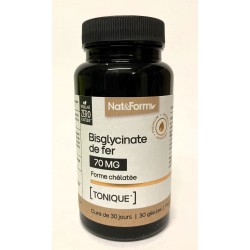 Nat&Form - Bisglycinate de fer 70 MG . Tonus & Immunité (30 gélules)