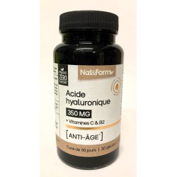 Nat&Form - Acide hyaluronique 350 MG . Anti-âge (30 gélules)