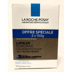La Roche-Posay - Lipikar surgras Pain dermatologique (Lot 2x150g)