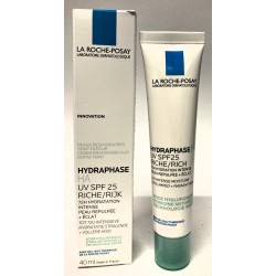 La Roche-Posay - HYDRAPHASE HA Riche UV SPF 25 72H hydratation intense Peau repulpée + éclat (40 ml)