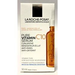La Roche-Posay - Pure Vitamine C10 Sérum Concentré rénovateur éclat, anti-rides, anti-oxydant (30 ml)