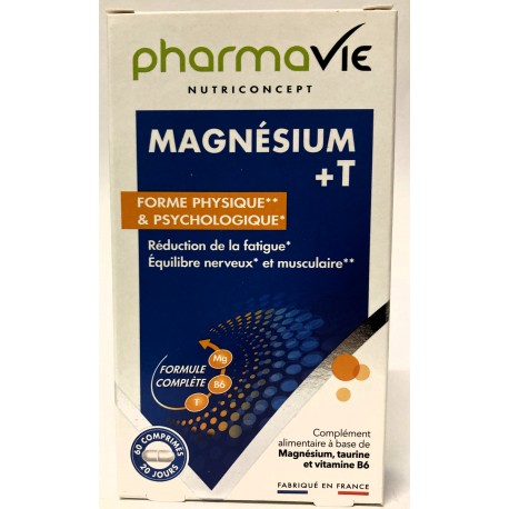 pharmavie - Magnésium +T . Fatigue Equilibre nerveux (60 comprimés)