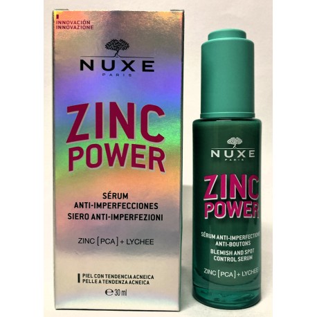 Nuxe - Zinc power . Sérum anti-imperfections et anti-boutons (30 ml)