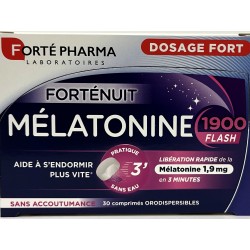 Forté Pharma - Forténuit Mélatonine 1900 Flash . Dosage fort (30 comprimés)