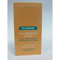 Klorane - Cire dépilatoire à froid - Visage et zones sensibles