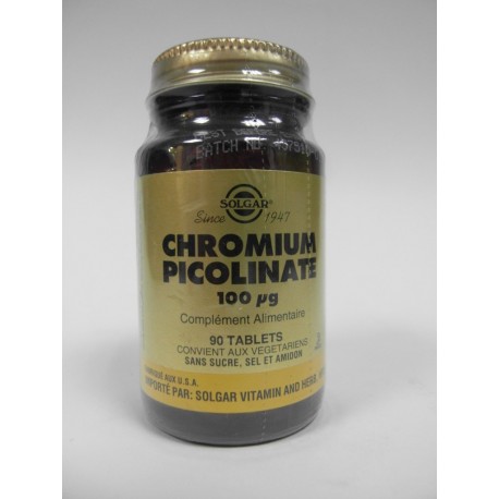 SOLGAR Chromium Picolinate (Trivalent fournissant)