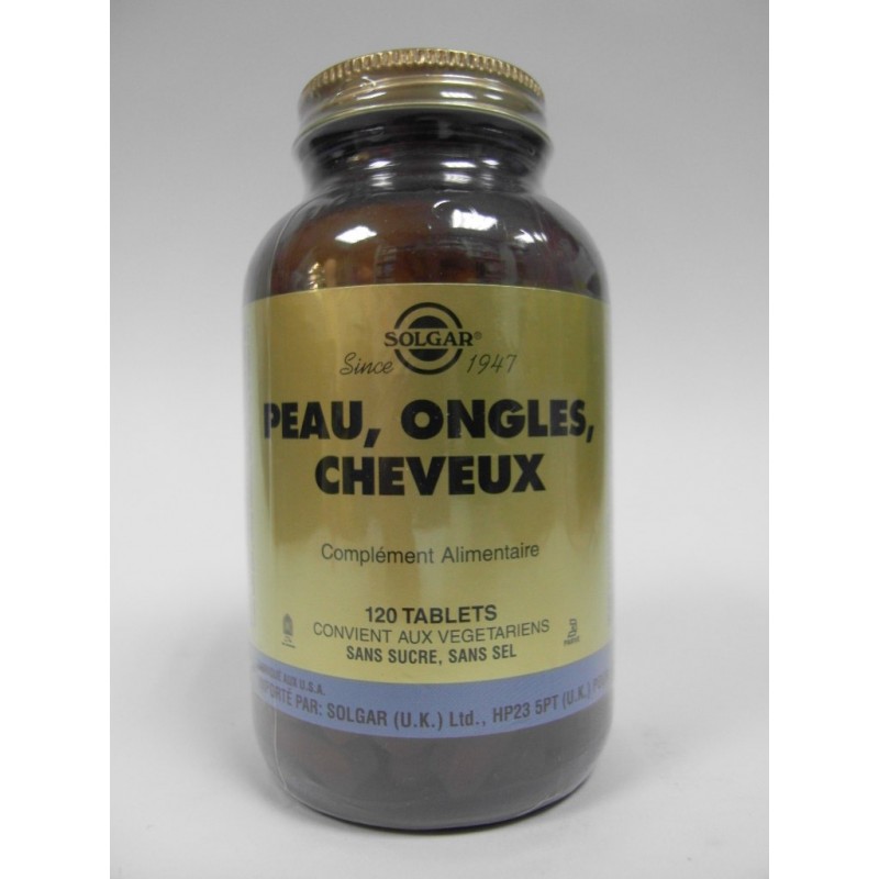 Solgar Peau Ongles Cheveux 120 Comprimés