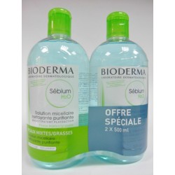Bioderma - Sébium H2O Solution Micellaire (2 x 500 ml)