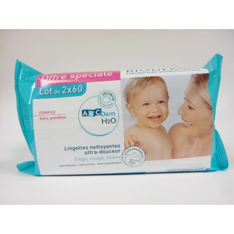 Bioderma - ABCDerm Grandes lingettes nettoyantes (60)
