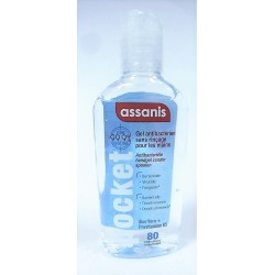 assanis - Gel antibactérien Pocket sans rinçage (80 utilisations)