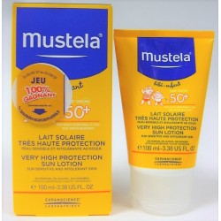 Mustela - Lait solaire très haute protection 50+ (Tube de 100ml)