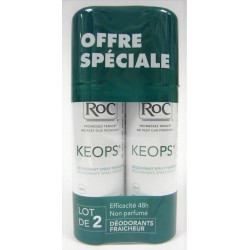Roc - Keops - Déodorant fraîcheur (lot de 2 sprays)