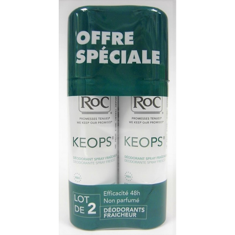 Roc Keops Déodorant fraîcheur (lot de 2 sprays)