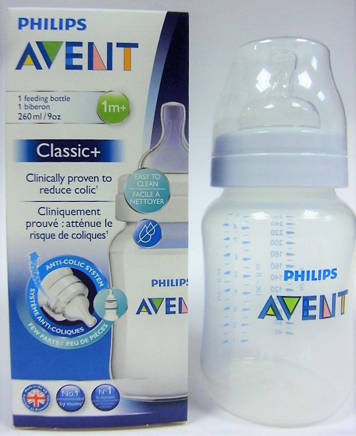 Avent - biberon classic+ 1m+ (260 ml)