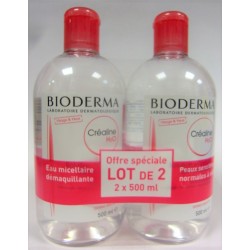 Bioderma - Créaline H2O Eau Micellaire Démaquillante (2 x 500 ml)