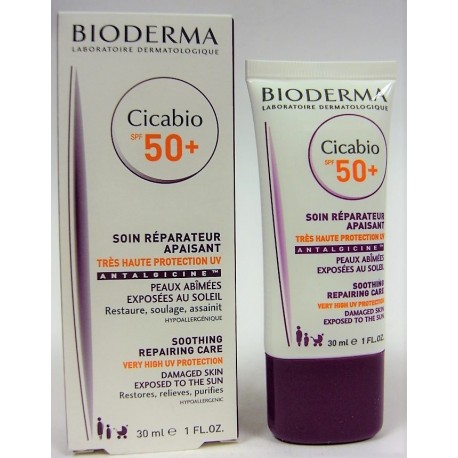 Bioderma - Cicabio 50+ Soin réparateur apaisant Peaux abîmées exposées au soleil (30 ml)