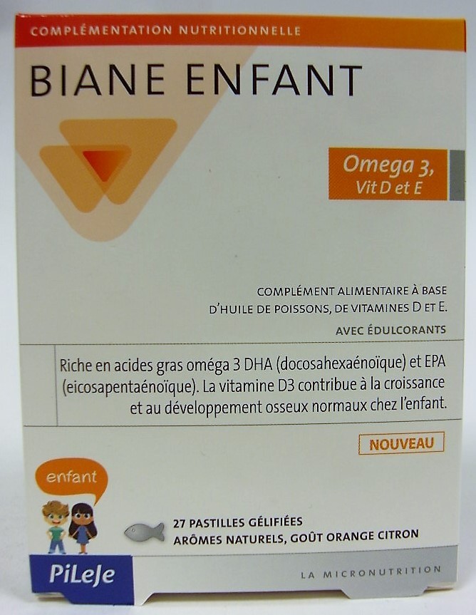 Pileje Biane Enfant Omega 3 Vit D Et E