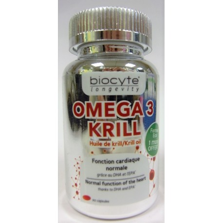 Biocyte - Omega 3 Krill Fonction cardiaque normale (90 capsules)