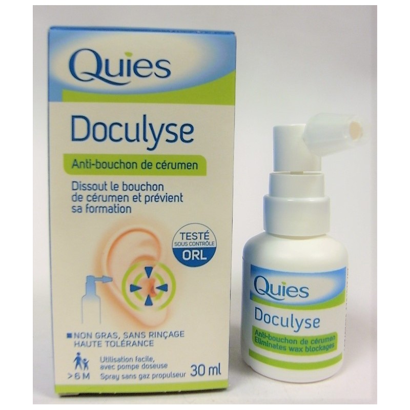 Traitement des oreilles dissout les bouchons A-CERUMEN : le spray