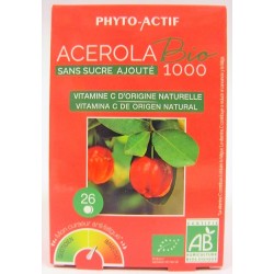 Acerola Bio 1000 - Sans sucre ajouté
