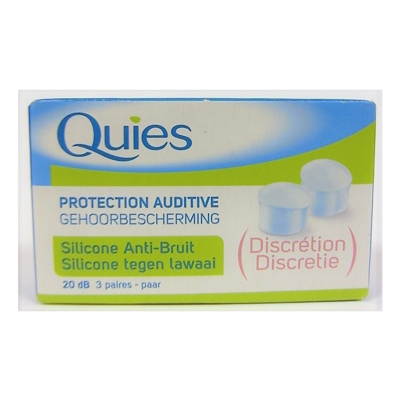Quiès - Protection auditive Silicone Anti-Bruit (3 paires)
