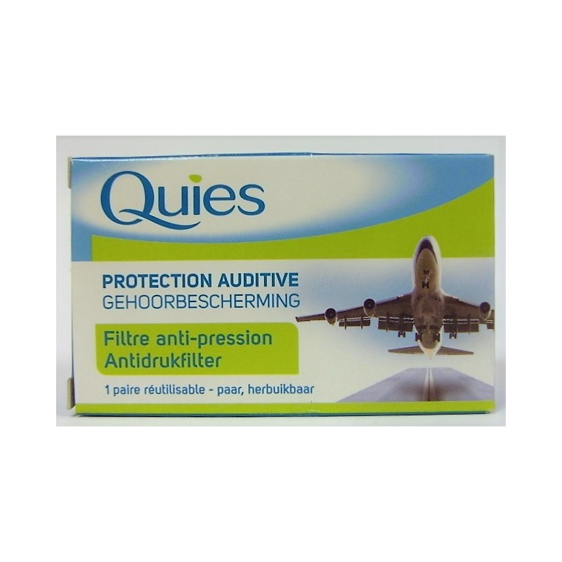 Quies Protection auditive filtre anti-pression enfant Quies, boîte de une  paire réutilisable