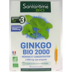 Santarome Bio - Ginkgo bio 2000 Mémoire et concentration