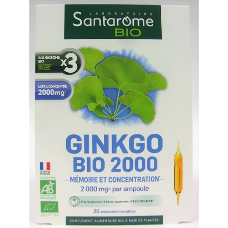 Santarome Bio - Ginkgo bio 2000 Mémoire et concentration
