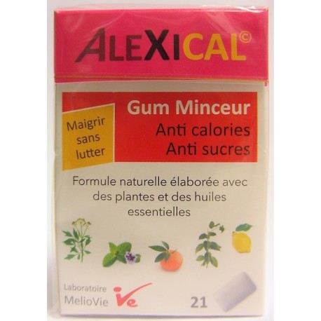 Melio Vie - ALEXICAL Gum Minceur Anti calories . Anti sucre (21 gommes)s