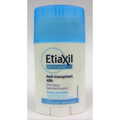 Etiaxil - Déodorant Anti-transpirant Protection 48h . Peaux sensibles . Anti-traces (stick de 40 ml)