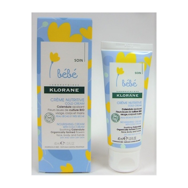 Klorane Bebe Creme Nutritive Cold Cream Au Calendula 40 Ml