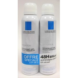 La Roche-Posay - Déodorant physiologique 24H Anti-odeurs . Anti-humidité Sprays (2x150 ml)