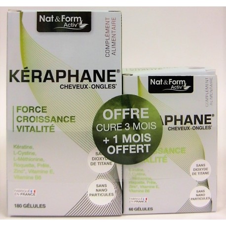 Nat & Form - Kéraphane Cheveux-Ongles (180 + 60 gélules)