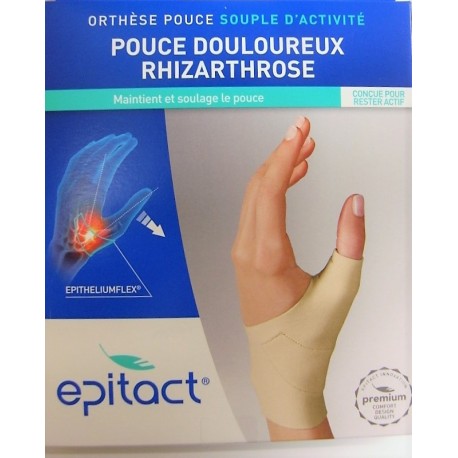 Epitact - Pouce douloureux, Rhizarthrose . Orthèse souple d'activité . Main droite 