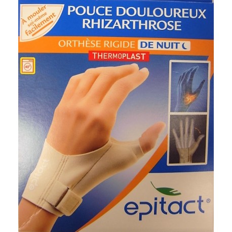 Epitact - Pouce douloureux, Rhizarthrose . Orthèse rigide de nuit . Main droite