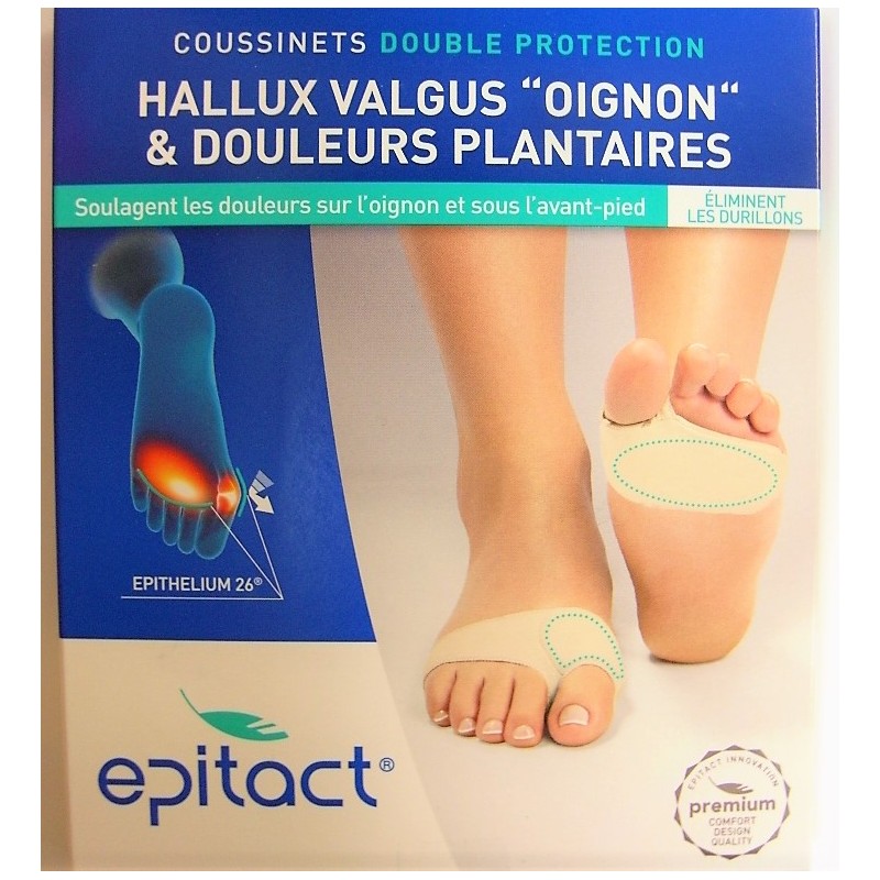 Epitact - coussinets double protection hallux valgus oignon & douleurs  plantaires , 36.9 €, Grande Pharmacie d'Auteuil