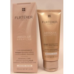 René Furterer - ABSOLUE kératine . Cure renaissance . Masque réparateur ultime. Cheveux épais abîmés fragilisés (100 ml)