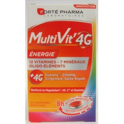 Forté Pharma - MultiVit'4G Energie 12 vitamines, 7 minéraux, oligo-éléments