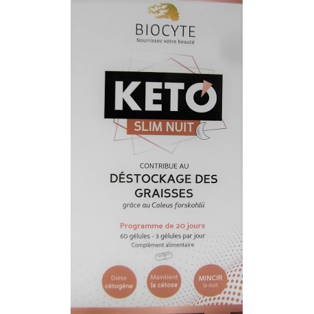 Biocyte - KETO Slim Nuit Déstockage des graisses (60 gélules)