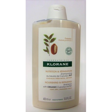 Klorane - Shampooing au beurre de Cupuaçu Bio Nutrition & Réparation (400 ml)